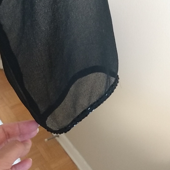 Bolero- Over Dress or Tank Top. Beaded collar and cuffs - Picture 4 of 4